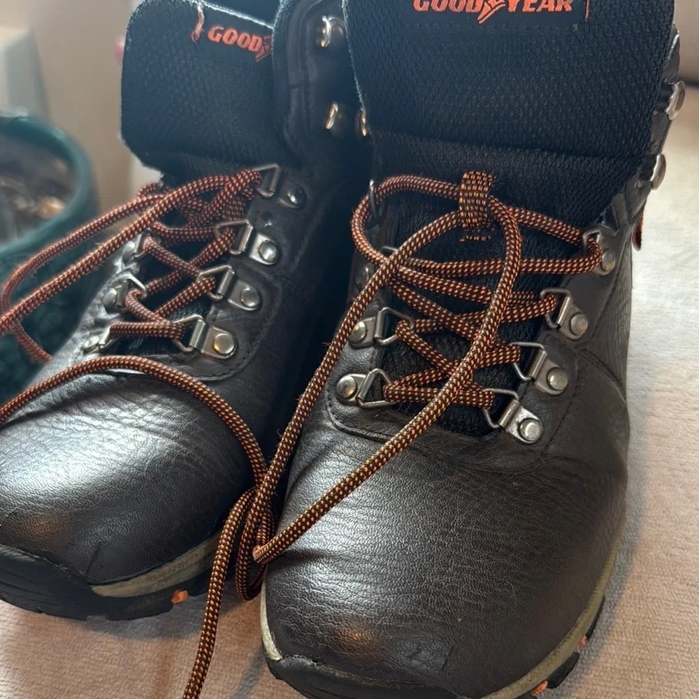 Rugged Black and Orange Boots for Outdoor Adventures